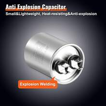 Condenser Fan Motor K55HXJKL-2918, 51-23055-11, 1/5 HP 208-230V, 1075RPM, OEM Standard Upgraded Replacement Condenser Motor Reversible Rotating, Explosion-Proof CBB65 5μF/370V Capacitor - 1/5 HP 1075RPM - View 3