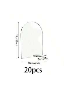 20pcs/10pcs/5pcs Acrylic Transparent Semicircular Seat Sign, Wedding Acrylic Blank Sign With Stand, DIY Acrylic Round Table Number For Wedding Sign Decoration, Table Centerpiece Decoration, Seat Sign, Table Number Sign, Name Card Sign - Multicolor - View 13