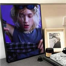 1 Pc Optional Frame Posters Wall Arts Pop American N-Nettspend Rapper Poster Art Waterproof Paper Coffee House Bar Room Wall Decor ,Wall Art With Frame