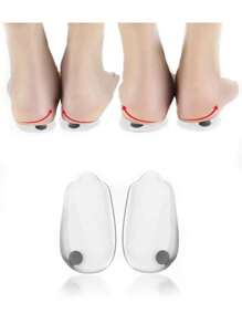 Magnetic Heel Cups - Unisex Soft GEL Half Shoe Insoles - Comfortable Foot Pad For All Shoes