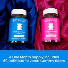 BEARVANA Top Support & Peach Gains Combo Pack Gummies For Women | Herbal Fitness Support Dietary Supplement | 9 Herbal Extracts  | Berry Flavor Gummy Bears | Non-GMO Gluten Free | 120 Capsules Total,2-Pack Free Shipping - 1 - 查看 2