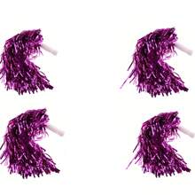 2/4/6/12pcs Cheerleading Flower Pom Poms, Cheerleading Pompoms Dance & Sports Accessories