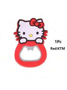 Sanrio 1Pc Hello Kittys Mymelody Cute Cartoon Silicone Wine Opener Pink Girly Heart Beer Bottle Opener(Some Parts May Be Random)