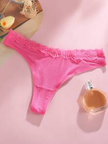 5pcs Women Sexy And Cute Low Waist Thong Panties