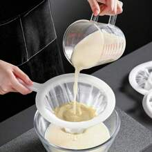 1pc Anti Scald Filter Screen Thermal Insulation Household Superfine Wall Breaking Auxiliary Food Juice Filtration Anti-Skid Handle Kitchen Spoon Coffee Milk Hot Soybean Milk Filter Screen Superfine Filter Residue Separation Filter Kitchen Spoon With Hand Fine Mesh Leakage Household Kitchen Gadget