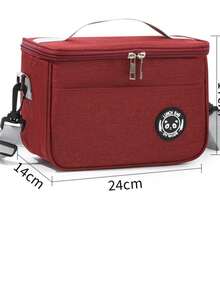 带有熊图案的保温午餐袋 - 防水便携，适合学校和办公室 - 让您的食物保持新鲜美味（熊标签图案将随机发送）