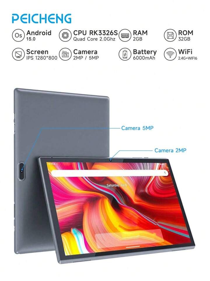 Coopers 10.1インチAndroid 15タブレット ZB10、RK3326S 4コア