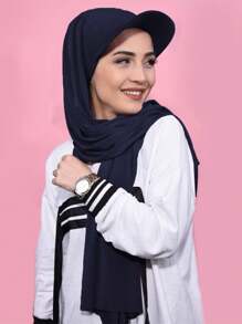 1 Peça Chapéu Lenço Multiuso de Design de Viseira Alta Elástica para Mulheres, Turbante, Faixa de Cabeça, Capa, Tudo em Um, Cores Sólidas Múltiplas Opções