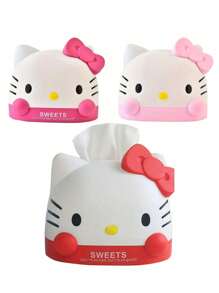 Sanrio 1Pc Hello Kittys Tissue Box Toilet Paper Box Cartoon Cute Family Restaurant Dormitory Desktop Napkin Paper Box Roll (Some May Be Random)