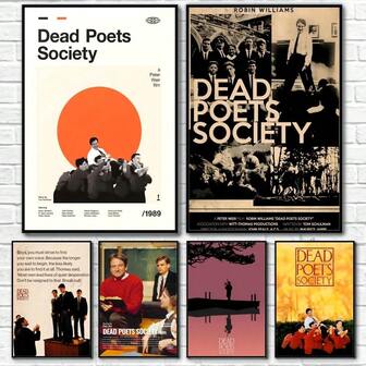 1pc Modern Dead Poets Society Movie Poster Wall Art Printing Home Living Bed Room Bar Aesthetic Decor Gift Optional Frame