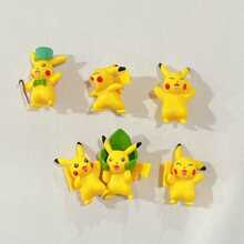 pokemon Set decorativo de 6 piezas de toppers para pastel de Pikachu Pokeball, ideal para mesa de postres y redes sociales