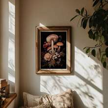 3 bức tranh vải canvas in hình đầu lâu nấm Gothic Dark Room, tranh hoa cổ điển, tranh trang trí tường nghệ thuật Gothic cây đen buồn tẻ, áp phích học thuật tối màu, tranh trang trí tường nghệ thuật cho phòng ngủ, văn phòng, phòng khách, nhà và ký túc xá, quà tặng không có khung sinh nhật tốt nghiệp - Nhiều màu - Xem 3