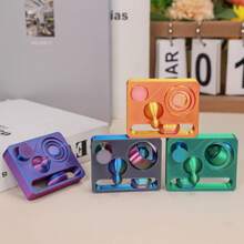1 pieza Juguete antiestrés de estilo deslizante con impresión 3D, juguete de descompresión con empuje infinito, juguete girador de manos, cubo de rompecabezas, almohadilla multifuncional antiestrés