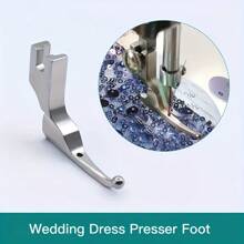 Pied de couture pour mariée, accessoires de machine à coudre spécialisés pour tissu pailleté, pièces de machine à coudre en acier pour perles et strass