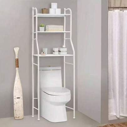 Rack Banheiro Estante Prateleira sobre vaso sanitario Metal Organizador Toalete Varanda