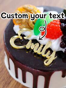 LICVIC 1-10pcs Customized Acrylic Cake Toppers Personalized Name Cake Decorations For Wedding Birthday Party Celebration Anniversary Party Supplies - Multicolor - View 2