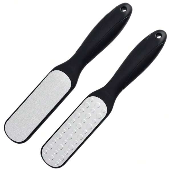 Stainless Steel Foot File Double-Sided Foot Rasp Callus Remover Professional Pedicure Tools Foot Scrubber Dead Skin Remover Heel Scraper For Cracked Heels And Foot Corn Removal
