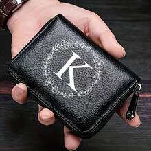 极简主义短款钱包 - 时尚拉链零钱包，带卡夹，黑色卡夹，轻巧便携的设计，适合日常使用，小钱包黑色卡夹伴娘礼物周年纪念礼物小礼物礼物创意男士礼物女士礼物正式/商务正式情人节创意 - 黑色 - 查看 15