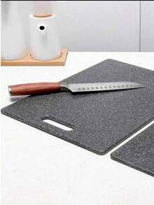 1pc Marble-Patterned Chopping Board Set, Kitchen Food Prep Board, CookedUncooked Separation, Household Fruit Cutting Board, Children's Food Prep Board - Black - View 3