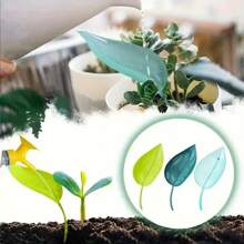 1 Creative Potted Plants With Leaf Shaped Drainage And Watering Funnels, Plant Drainage And Watering Devices, Compact And Easy To Use