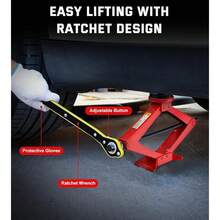 2317/New Trolley Jack Kit 2.5 Ton Scissor Jack For Tla Model Y Model 3SX, Red Tla Jack Kit  2 Tla Specific Rubber Pads - Clear - View 3