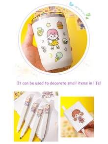 Notebook Stickers, Stickers For Girls And Children, Lovely Cartoon Stickers, Pure Handmade Stickers For Decorating Notebooks, Guka Decoration. - Multicolor - View 4