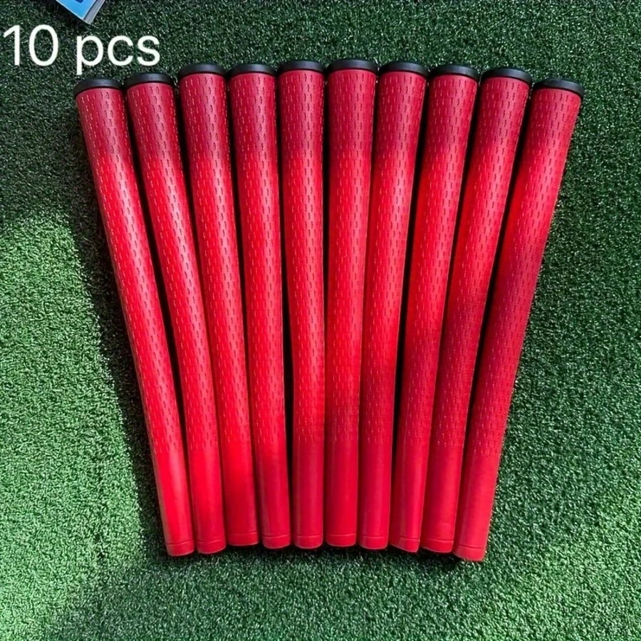 10pcs Golf Grip, New Swinger Grip - Square Sticky 2.3 - Red - View 1