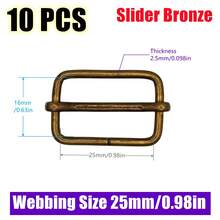 10Pcs/Pack Metal Adjustable Slide Buckles Tri-Glide Rectangle Adjuster Strap Slider For Backpack Clothing Hardware Accessories - Multicolor - View 17