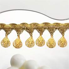 2 yards de frange à franges en feuille de métal pour artisanat, franges de costume de danse latine, vêtements DIY, décorations, rideaux. Largeur 4 cm.