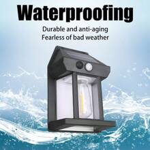 1PC Solar Outdoor Wall Light Security Light With Motion Sensor 3 Modes Decorative Wall Lights Suitable For Courtyards