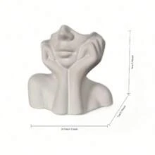 1pc Bohemian Style Women Portrait Vase, Minimalist Home Decor Vase, Housewarming/Anniversary Gift