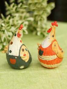 1pc Resin Creative Easter Chicken Figurine, Home Decor, Holiday Decoration, Living Room, Bedroom, Study, TV Cabinet, Dining Table Ornament Gifts Birthday Graduation - Multicolor - View 15