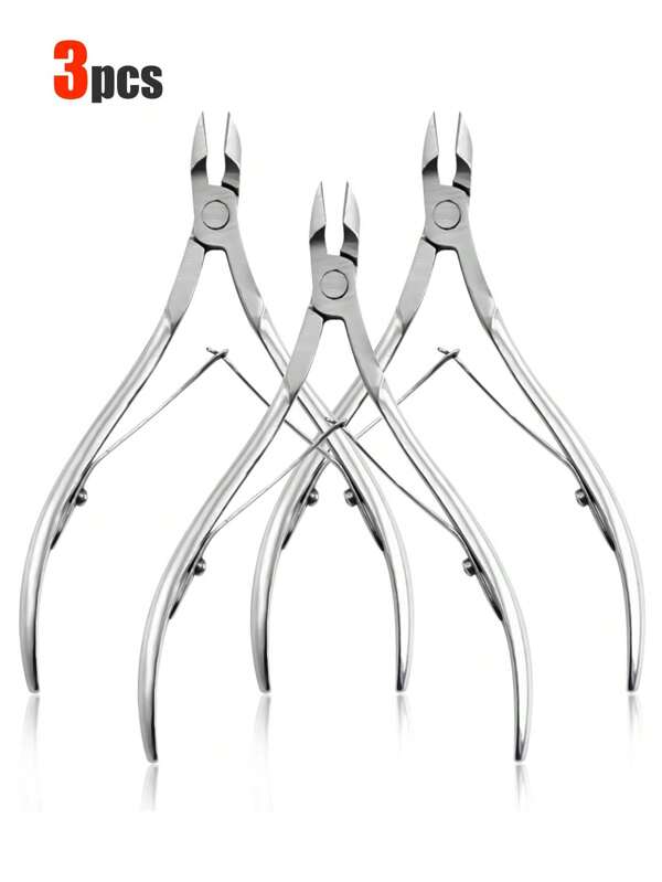 3/1 pièce Kit d'outils pour les ongles en acier inoxydable comprenant coupe-ongles, pinces, kit de soins des ongles, repoussoir de cuticules. Kit de manucure et de pédicure