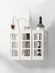 Estantería de almacenamiento multifuncional mejorada para el baño, soporte para rizador, estantería de almacenamiento adhesiva montada en la pared, organizador para baño, cocina, sala de estar, dormitorio, esencial para el hogar - Multicolor - Ver 3