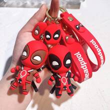 Disney Porte-clés pendentif en silicone de dessin animé Deadpool, convient pour la voiture, le sac à dos, cadeau de Noël pour les amis, sac d'école, accessoires de voiture, gothique mignon Y2k