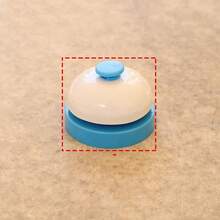 1pc Electroplated Buzzer Bell, Tabletop Game Card Companion, Metal Craft Mirror Finish Silver Hand Clapper Bell - Multicolor - View 22