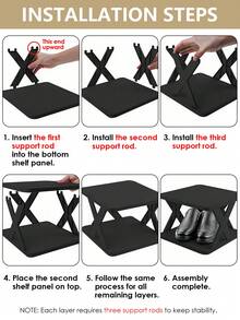 9-Layer Narrow Entrance Shoe Rack Plastic Vertical Shoe Storage Box, Space Saving, Independent Shoe Storage Rack, Easy To Install, Corridor Storage Rack  For Shoes, Clothes, Hats, Bags, Books, Home Accessories, Consumables Furniture - Đen đặc - Xem 8