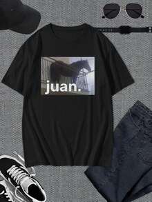 Camiseta con meme de Juan Caballo - Camiseta divertida de humor viral de internet para hombres y mujeres - Camiseta gráfica única de caballo, regalo perfecto - Camiseta informal de algodón negro de manga corta - Negro - Ver 1
