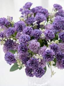 1/3 pièces Hortensia artificiel, bouquet de œillet en soie, chrysanthème à bulbe artificiel, décoration d'automne, vase de mariage, décoration de maison, salle à manger et chambre à coucher, accessoires de fête d'anniversaire, décoration de jardin extérieur, Saint-Valentin, cadeau