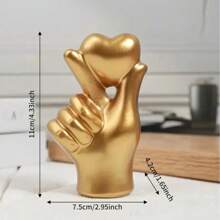 1 Stück Herz-förmiges Kunstharz Dekoration fürs Zuhause, Geschenk für Hochzeit, Muttertag, Abschluss, Bücherregal, Café Schreibtisch - romantisches kreatives Geschenk