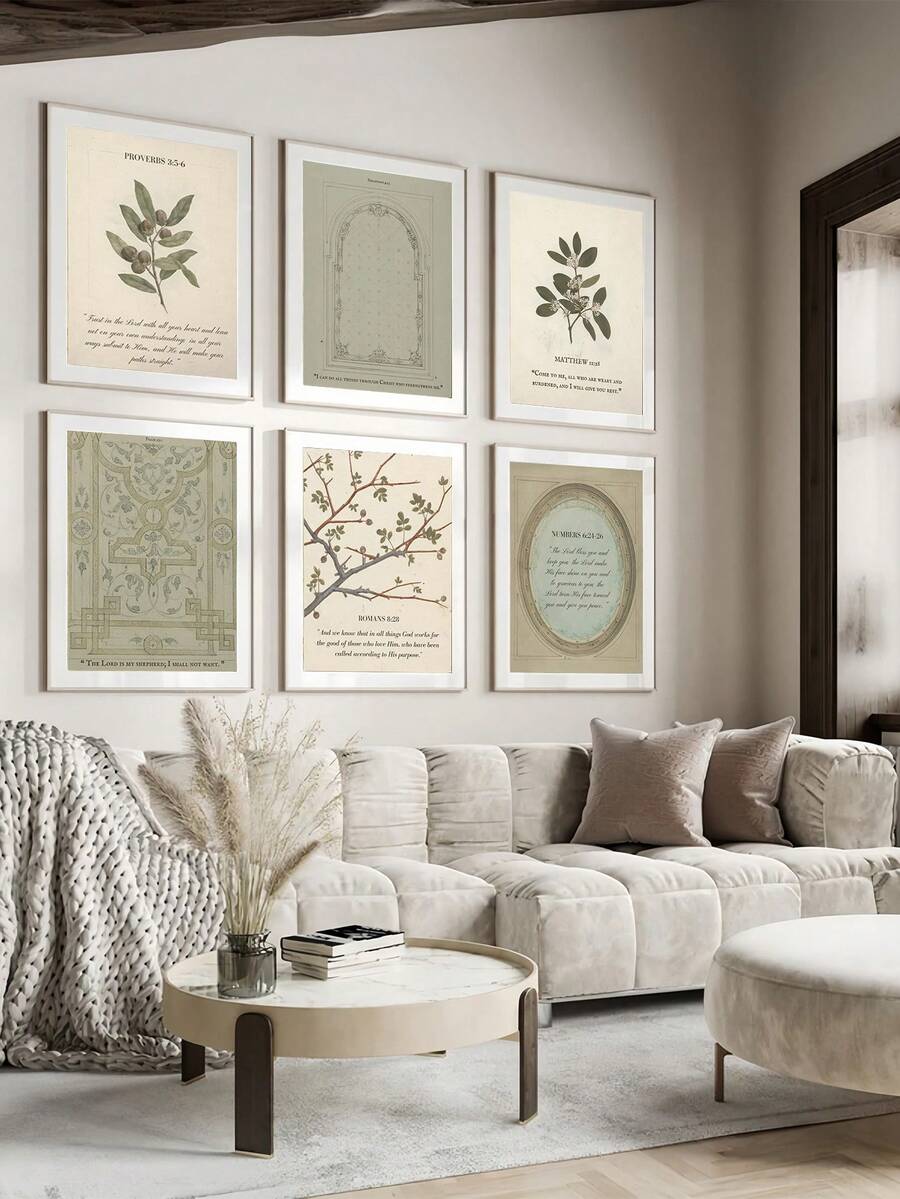 1PC Vintage Classic Verse Posters, Canvas Print Posters, Christian ...