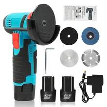 Cordless Angle Grinder Kit - 16800RPM Brushless Electric Metal Grinder With 3-1/4" Cutting Wheel, Flap Wheel, And Wool Carving Wheel For Precision Cutting & Grinding, AG0200S Tools - 藍色 - 查看 11