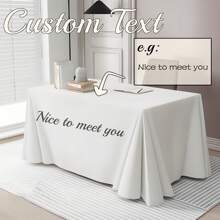 Customize Personalized Tablecloths, Text Printed Tablecloths, Birthday Gifts, Home Decoration Personalized Gifts, Charity Exhibition Tablecloths, DIY Tablecloths, Customize Your Exclusive Designs, Party Gifts, Text Customization, Multi-Color Options, Father's Day, Mother's Day, Halloween, Christmas