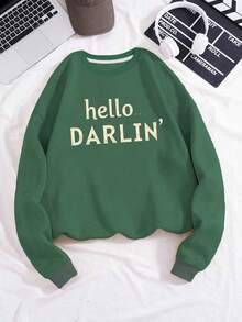 Hello DARLIN Women's Fashion Sweatshirts - 綠色 - 查看 1