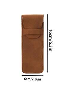 1 pezzo Astuccio portapenne in pelle PU opaca stile retrò, custodia di alta qualità per proteggere le penne, grande capacità, due scomparti, articolo scolastico, forniture scolastiche, astuccio porta matite, borsa per la scuola