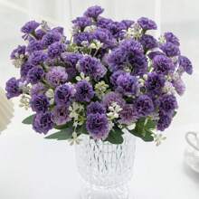 1/3 pièces Hortensia artificiel, bouquet de œillet en soie, chrysanthème à bulbe artificiel, décoration d'automne, vase de mariage, décoration de maison, salle à manger et chambre à coucher, accessoires de fête d'anniversaire, décoration de jardin extérieur, Saint-Valentin, cadeau