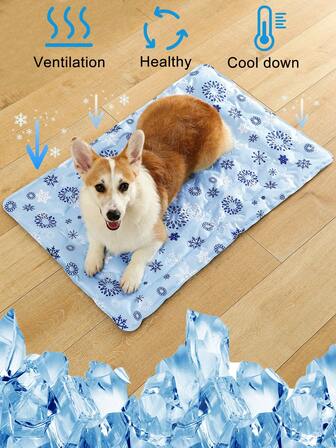 1 件装宠物狗冷却垫，冷却宠物床，带凝胶垫，可清洗，舒适自冷垫