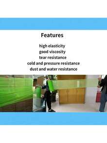 Stretch Wrap Plastic Wrap Roll 12"*1000ft 80 Gauge Storage Industrial Pallet Wrap Shrink Wrap Film For Moving Shipping Packing Furniture - Green - View 4