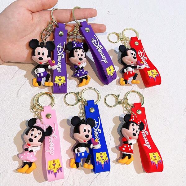 Disney Novo chaveiro de anime com desenho animado, boneco fofo, pingente, brinquedo infantil, presente, atacado, para amigos, fãs, mochila para escola