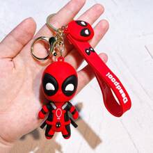 Disney Porte-clés pendentif en silicone de dessin animé Deadpool, convient pour la voiture, le sac à dos, cadeau de Noël pour les amis, sac d'école, accessoires de voiture, gothique mignon Y2k